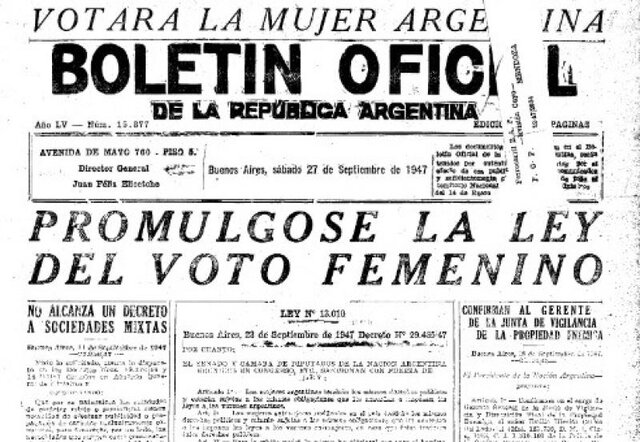 Incorporación del voto fememino