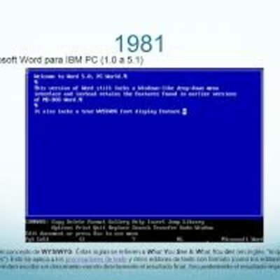 Timeline: Inicio de Word