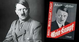Hiter encarcelado, escribe el Mein Kampf (Mi lucha)