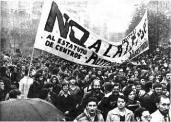 Dos estudiantes mueren en una manifestación.