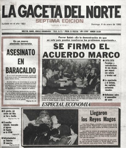 ETA lleva a cabo el primero de los 84 asesinatos perpetrados por esta organización y de los atribuidos a los CAA a lo largo de 1980.