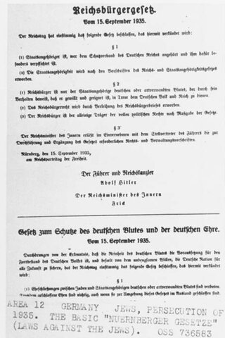 Vennero approvate le leggi di Norimberga
