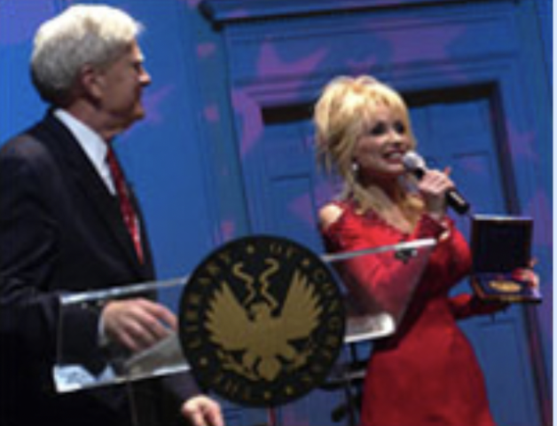 Accepting A Very Important Medal