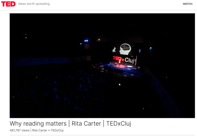 Why Reading Matters- Rita Carter, TedTalk