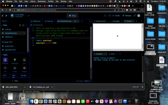 added a possible code that moves the users mouse