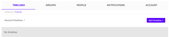 Botón para crear línea de tiempo
