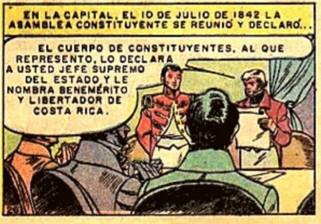 Declarado jefe supremo del estado de Costa Rica