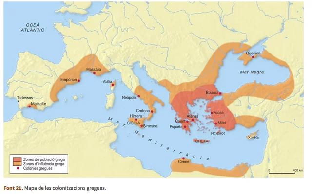 LES COLONITZACIONS GREGUES