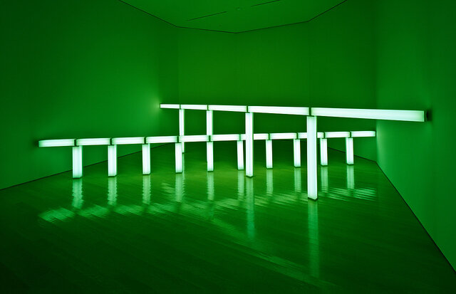 "Greens crossing greens (to Piet Mondrian)" - Dan Flavin