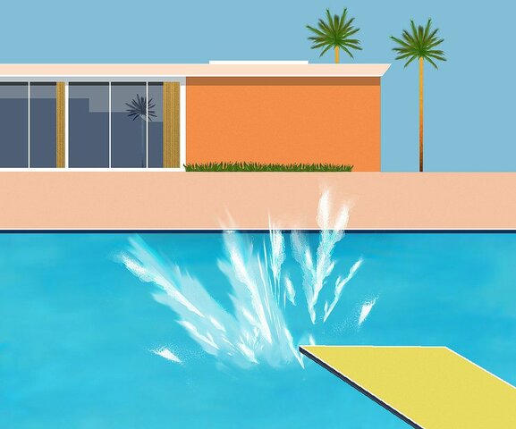 "A bigger splash" - David Hockney