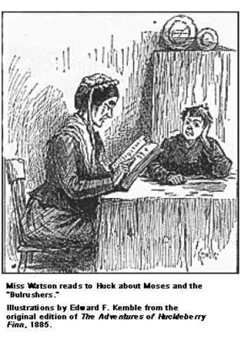 Meet Huck at Miss Watson's House