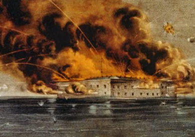 The First shots of the Civil War, Fired at Fort Sumpter