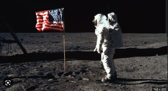 American Astronauts Land on the Moon