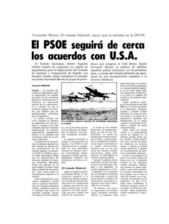 Madrid y Washington concluyen un Convenio de Amistad, Defensa y Cooperación.