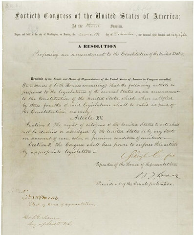 Ratification of the 15th Amendment