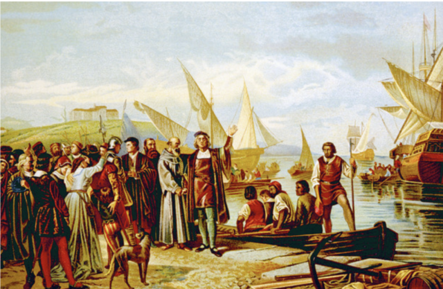 The Departure of Columbus and Crew