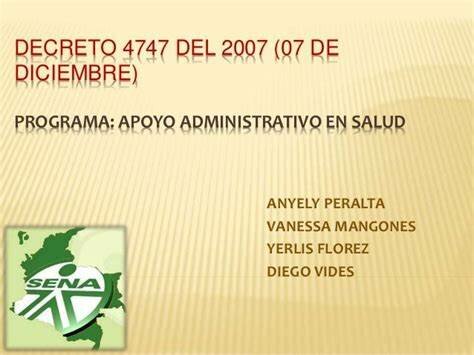 Decreto 4747 del 2007