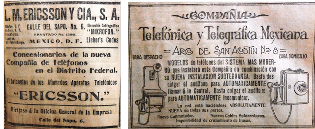 1878 - Instalación de línea telefónica en México