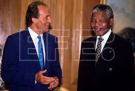 Nelson Mandela visita España.
