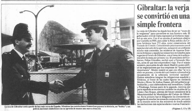 Apertura de la verja de gibraltar