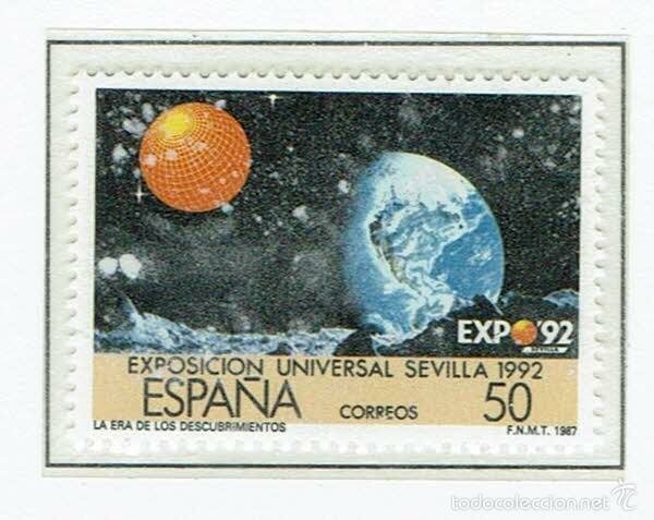 exposición primera piedra de la Exposición Universal de Sevilla