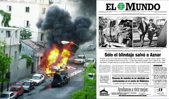 Intento de asesinato por parte de ETA a Josemaría Aznar