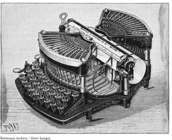 Las máquinas de escribir y los fonógrafos