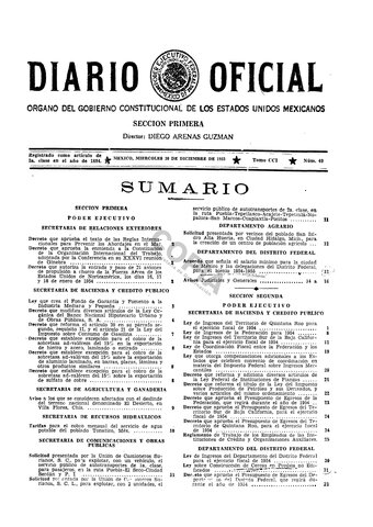 Ley del 30 de diciembre de 1953 y su reglamento