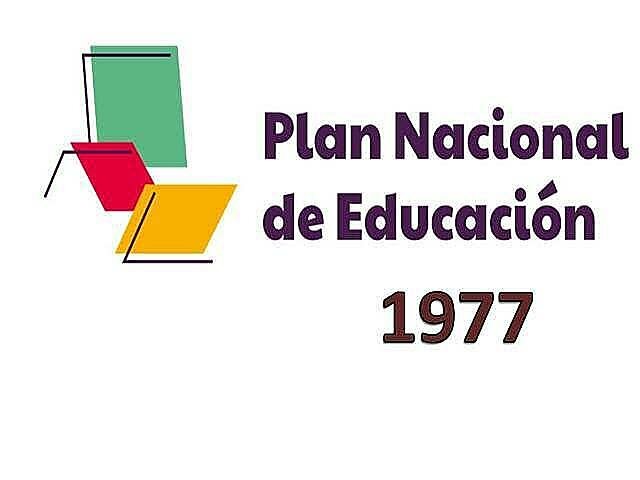 1977. El Plan Nacional de Educación.