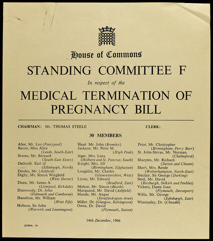 Primera Ley del aborto en el Reino Unido (1967)