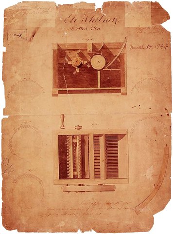 Eli Whitney recieved a patent for the Cotton Gin.