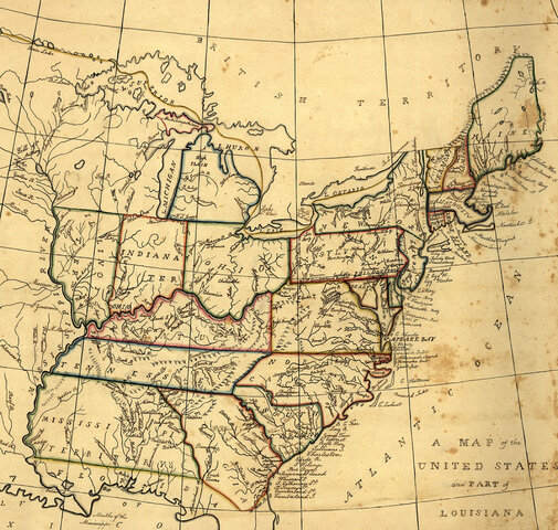 The Province of Carolina separates into North Carolina and South Carolina.