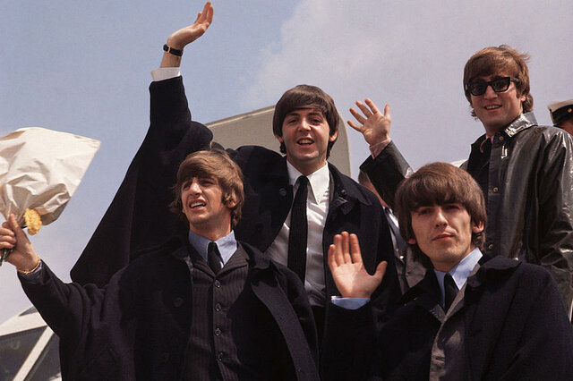 The Beatles arrive in the United States