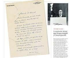 Carta de dimisión de José María Aznar