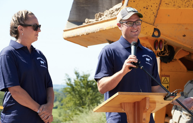 Groundbreaking ceremony for the digester