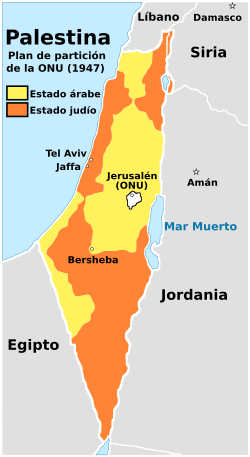 1947. Pròxim Orient. ONU divideix un territori de Palestina