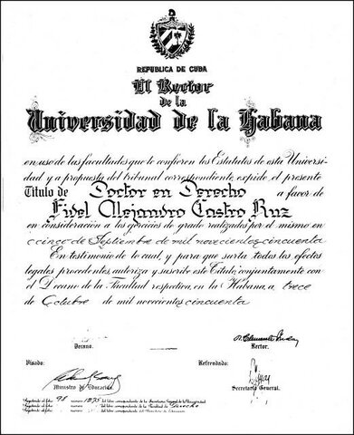 Se gradúa en la Universidad de la Habana