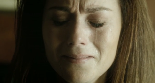 shows her saddened by a death with harry venn