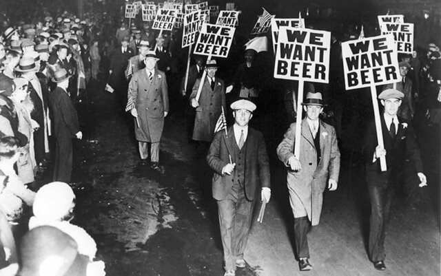 Nationwide Prohibition lasted from 1920 until 1933. The Eighteenth Amendment, which illegalized the manufacture, transportation, and sale of alcohol, was passed by the U.S.