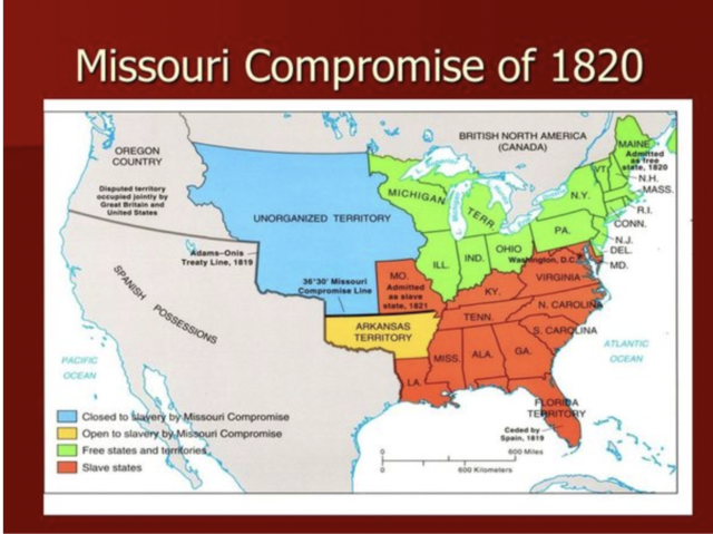 Compromise of 1820  (Missouri Compromise)