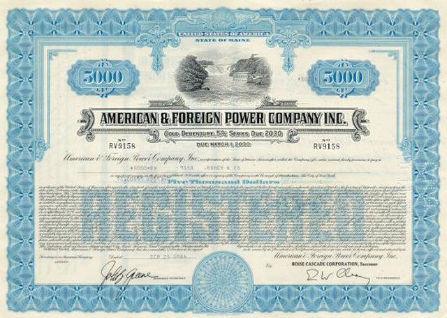 se compró los intereses de la compañía American and Foreign Power Co., y Posteriormente de Mexican Light Co.