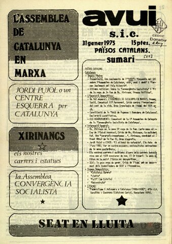 Formació de 3 projectes polítics