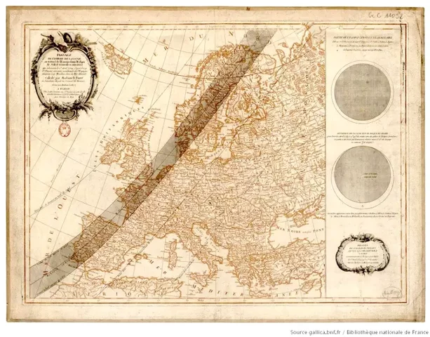 Carte de visibilité de l´éclipse de soleil