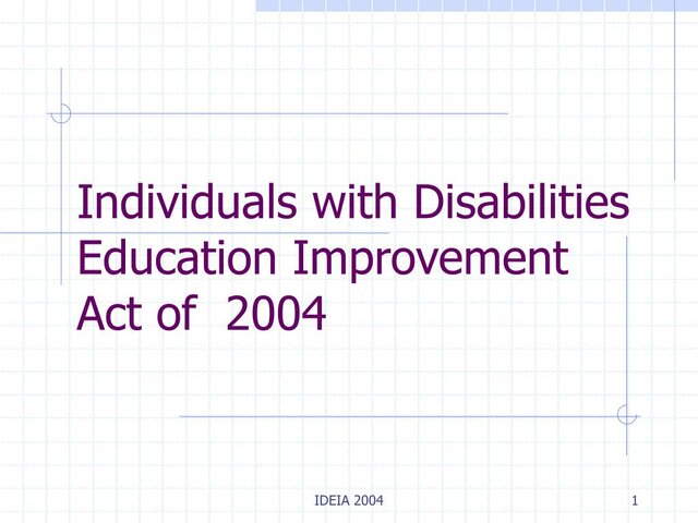 Individuals with Disabilities Education Improvement Act