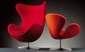 Egg and Swan chairs
