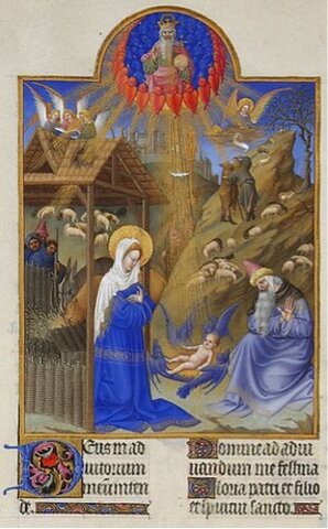 Depiction of the Virgin Mary in the Tres Riches Heures du Duc de Berry