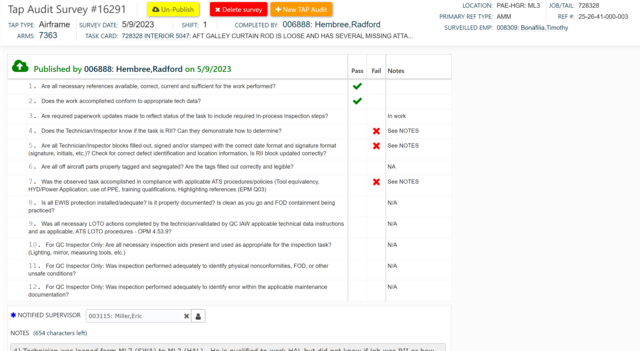 Digitized the TAP database