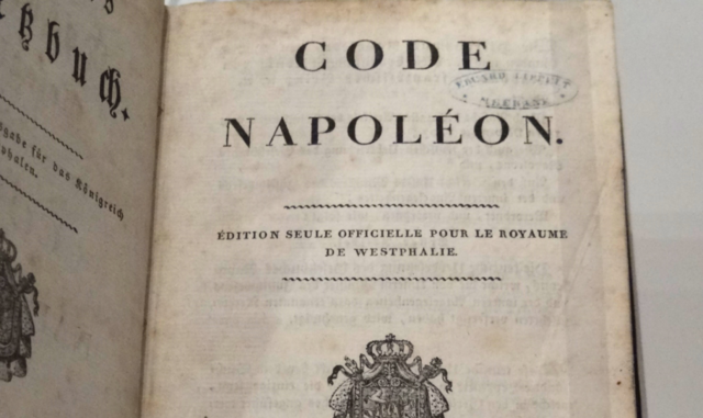 Código Civil - Sistema Francês/Sistema Jurídico Estatal