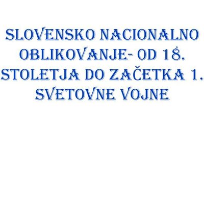 Timeline: Slovensko nacionalno oblikovanje (3. test)