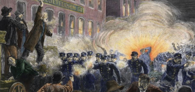 Haymarket Riot in Chicago- persecution of labor activists and growth of anti-union sentiment.